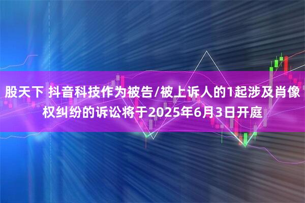 股天下 抖音科技作为被告/被上诉人的1起涉及肖像权纠纷的诉讼将于2025年6月3日开庭