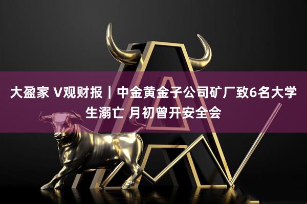 大盈家 V观财报｜中金黄金子公司矿厂致6名大学生溺亡 月初曾开安全会