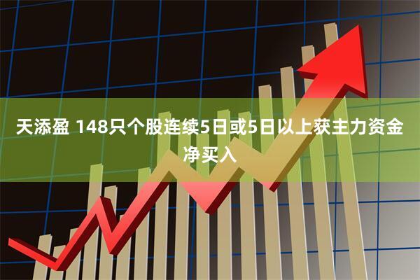 天添盈 148只个股连续5日或5日以上获主力资金净买入