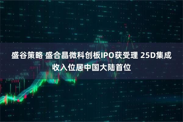 盛谷策略 盛合晶微科创板IPO获受理 25D集成收入位居中国大陆首位